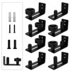 Orgerphy Black 12 Inch Barn Door Handle with Latch and