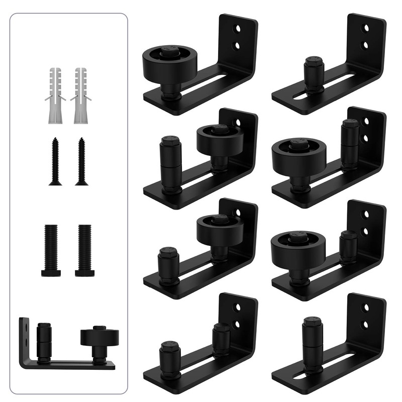 Orgerphy Black 12 Inch Barn Door Handle with Latch and