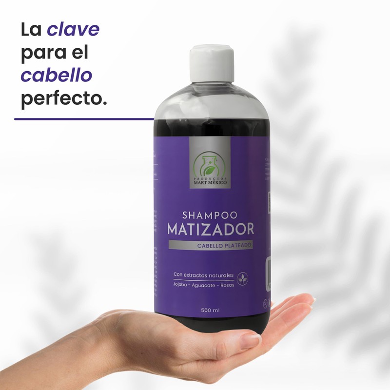 Shampoo Matizador Con Extractos Naturales Productos Mart Mexico 500 Ml
