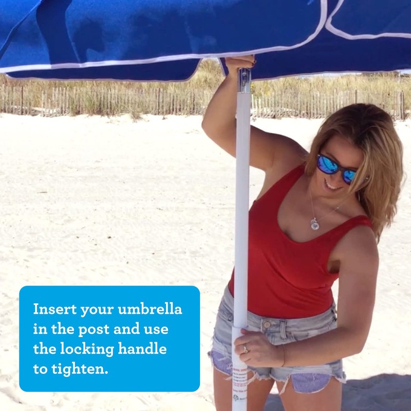 dig-git Beach Umbrella w/Integrated Anchor - Yellow