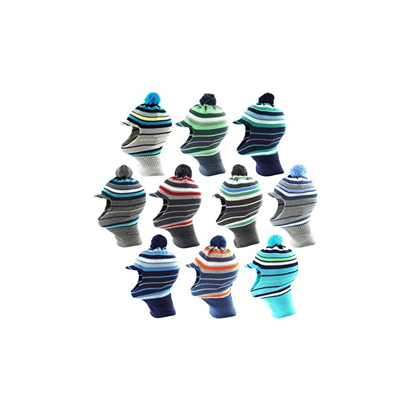 Boys' Winter Hat Scarf Hat Tube Hat Knitted Hat Stripes,