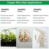 Copper Wire for Jewelry Making, Beading, Crafting, Electroculture Gardening, DIY