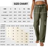 SEMARO Womens Casual Linen High Waist Pants Drawstring Loose Fit