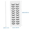 FRCOLOR 50 Pairs Fake Eyelashes Fluffy False Eyelashes Cat Eye