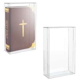 Bible Display Case Transparent Display Case for Bible 26 x 18 x 6 cm Wall Mount Storage Box Book Protector for Bible Family Old Bible Heirloom Organiser Box for Book Jewellery Collectors