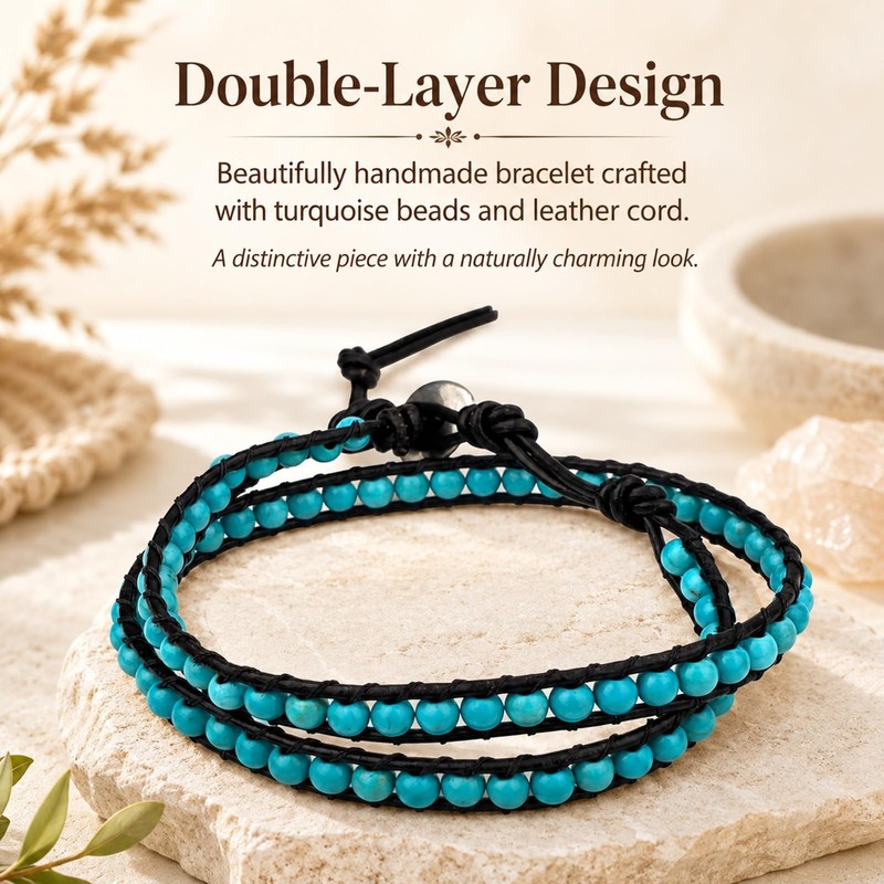 ZILENIU Turquoise Bracelet for Women Men