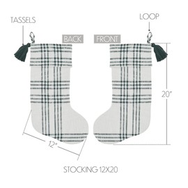 VHC Brands Pine Grove Plaid Stocking, 12x20