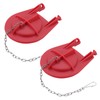 3.5 Inch Red Solid Silicone Toilet Flapper Replacement with Stainless