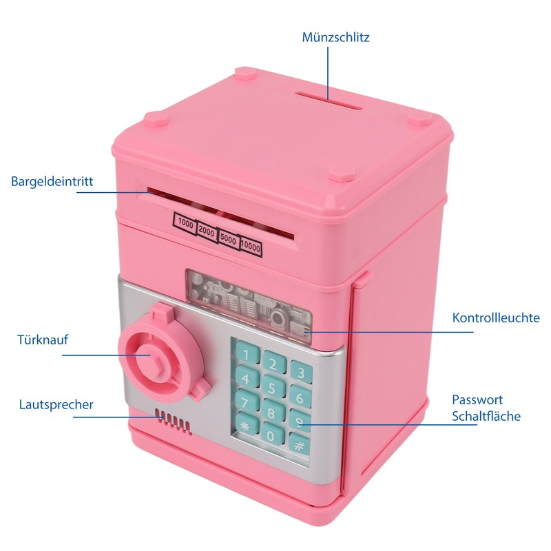2 Modes ATM Piggy Bank Digital Electronic Paper Money Coins