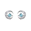 SLUYNZ 925 Sterling Silver Star Moon Studs Earrings for Women