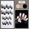 WAFOLOZE Long Press on Nails Square Fake Nails Glossy False