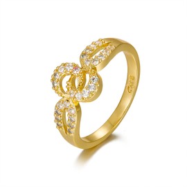 SHINYTE CATALINE 14K Gold Rings for Women, Exquisite Cubic Zirconia Jewelry, Perfect for Daily & Gift, 5.5, Stone, Created Diamond