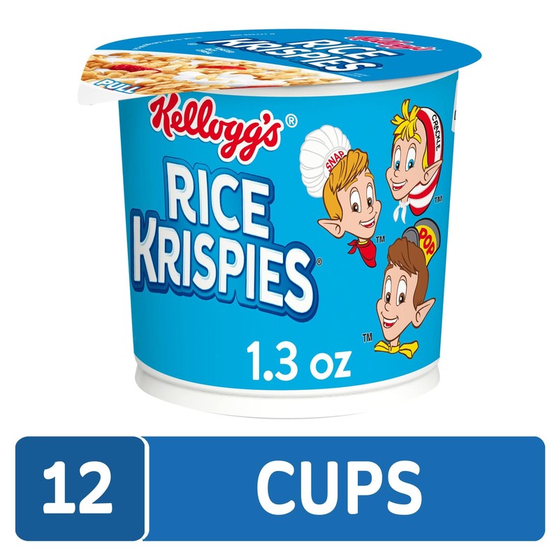 Kellogg's Rice Krispies Breakfast Cereal Cups, Kids Snacks, Cereal Cup