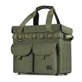 OneTigris Camping Storage Bag with Lid, 25L Collapsible Tactical Tote Bag for Outdoor Camping Travel Picnic Garage Trunk Organizer