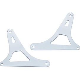 Kuryakyn 7096 Multi-Purpose Driver/Passenger Seat Backrest Component: Fixed Mounts for 2000-06 Harley-Davidson FL & FX Softail Motorcycles, 1 Pair, Chrome