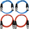 Seismic Audio - SAXLX-3-4 Pack of 3' XLR Male to
