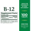 Vitamina B12 1000mcg Con 100 Tabletas Natures Bounty Sabor Sin