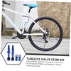 BESPORTBLE 4pcs Durable Aluminum Alloy Tubeless Valve Stem Kit with