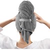 Toalla de microfibra absorbente para el cabello de secado rápido