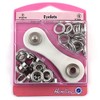 Hemline Silver Nickel Eyelet Starter Kit 8.7mm (24 sets) With