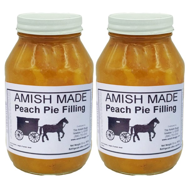 Amish Pie Filling Peach - TWO 32 Oz Jars