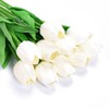 Beksodi 20Pcs Artificial Tulips Flowers, Real Touch Latex Fake Tulips