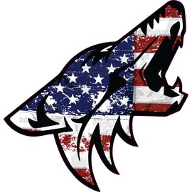 Coyote Full Color Vinyl Decal Sticker Mustang 5.0 USA Flag Printed