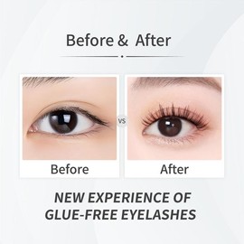 MAYSEEN FINCH BLACK Soft Magnetic Eyelashes, Eyelash Extensions with Applicator Kit, Reusable Magnetic Lashes, Glue-free, Waterproof, Lightweight, Soft Magnetic Strip,  Natural Makeup , with Free Gifts: Eyelash Curler & Lash Setting Liquid, New Year Gift