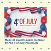 Wonmon 50 PCS 4th of July Paper Place Mats, Independence