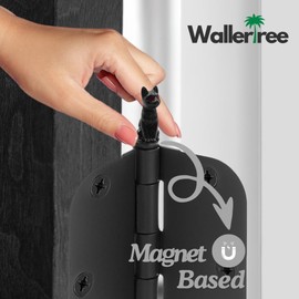 Black Cat Hinge Heads Decorative Topper Set of 6 - Magnetic Door Hinge Toppers - Animal Hinge Head Home Deoration