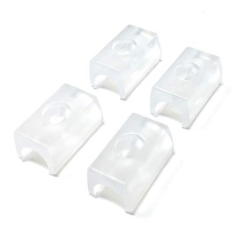 Design61 Set of 4 for Cantilever Chair Glides Diameter 12 mm Clamp Shell Glides with Noise Absorbing TPE Surface