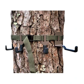 bwd Bow/Gear Combo Hanger - Ultimate Bow Hanger & 3 Wide Gap Gear Hangers - No Wobble, Lasts a Lifetime - 300 lb Capacity - Tree Mount - Minimalist Style