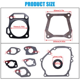 JINGKE Predator 212 cc Coleman Ct200u Gasket Kit for Honda GX200 GX160 225cc 212cc 200cc 160cc 168F 170F Engine Gasket Carburetor Air Filter Cylinder Head Muffler Crankcase Gaskets with Oil Seals