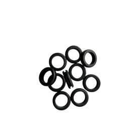 Black Open Cable Grommets 20mm Pack of 10 for Internal & External to Protect Wires When Entering Metal Boxes.