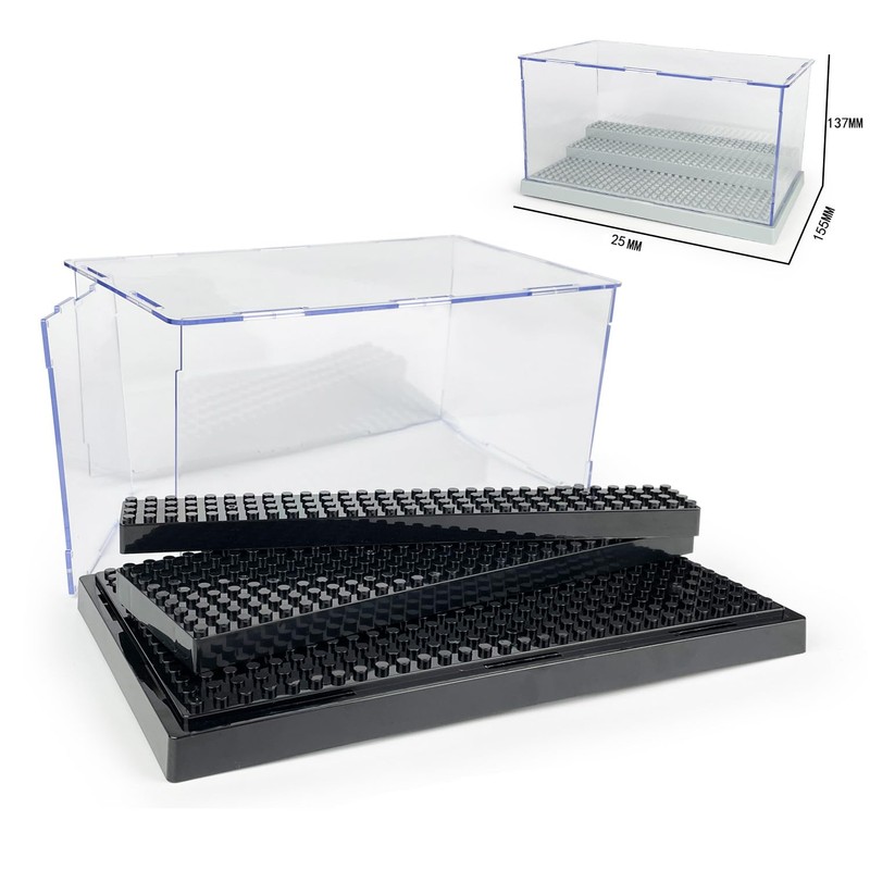 TINGLAND Acrylic Display Case, 3-Layer Mini Figures Display Case for