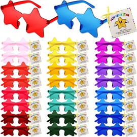 Saysurey 48Pcs Back to School Gifts Star Sunglasses, First Day of School Gifts for Students You're a Star Wish Card Favors to Students from Teachers