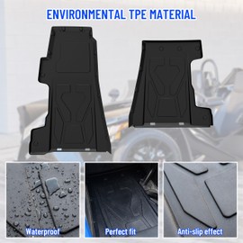 SAUTVS TPE Floor Mats for Slingshot 2020-2022, All Weather Protection Floor Liner Slush Mats Liner Floor Protective Pads for 2020-2022 Polaris Slingshot LE R S SL SLR Accessories, Replace #2889323
