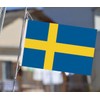 12×18 inch Sweden Nautical Flag, 30×45 CM Small 100D Swedish