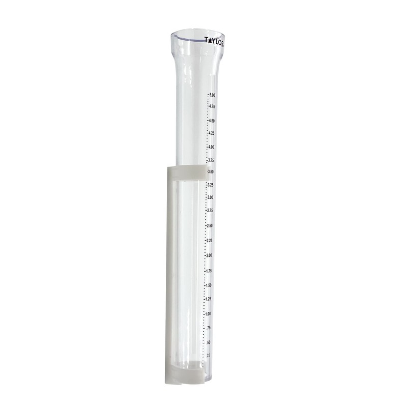 Taylor 2700N ClearVu Rain Gauge with Post Mounting Bracket, Measure