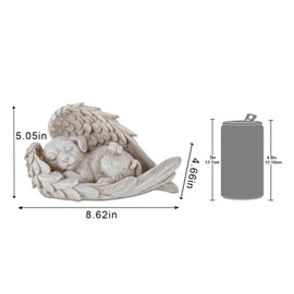 Cuodia: Angel Memorial Dog Statue Commemorates Our Lost Fur Baby,Dog Figurines is Placed in The Outdoor Garden or Tombstone