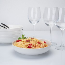 6pcs Pasta Bowl Ceramic Salad Serving Plate Soup Bowl Dishwasher Microwave Safe