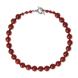 GAVU Carnelian Onyx Large Power Stone Necklace, 0.5 inches (12 mm), Stone, Carnelian
