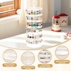 MODOWEY 6 Tier Rotating Earring Holder Organizer, Adjustable Metal &