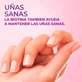 Gominolas Con Biotina Sabor Fresa - 3pc(240 Unidades) - Suplemento Para Cabello, Piel Y Uas - Vitaminas Masticables Para Mujeres Y Hombres Vitavo     