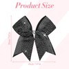 2pcs 8" Black Cheer Bow With Rhinestones Cheerleading Bows