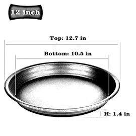SAUCERHOME Plant Saucer Pot Tray 12 inch, 4 Packs Plastic Flower Planter Saucers and Drip Trays for Indoors Outdoors, Heavy Sturdy Durable Plant Plate Water Catcher (White)