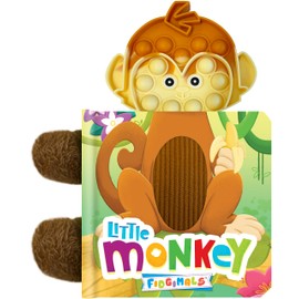 Fidgimals Little Monkey Animal Baby Book | Sensory Board Book with Pop It Fidget Toys, Perfect Sensory Toys for Toddlers I Baby Books I Your Sensory Fidget Friend