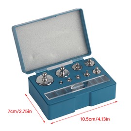 17 Piece Calibration Weight Set, 10mg-100g Stainless Steel Precision Calibration Weights with Tweezers and Tool Box, for Digital Jewelry Scales Science Laboratory Weights Study