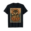 Funny Spooky Shiba Inu Pumpkin Japanese Ramen Noodles T-Shirt
