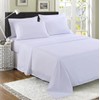 100% Egyptian Cotton Flat Sheet, 200 Thread Count Ultra-Soft Long Staple Bed Sheet, Luxury Hotel Quality Bedding Sheet, Shrinkage & Fade Resistant Top Sheet- Easy Care (Single, White)